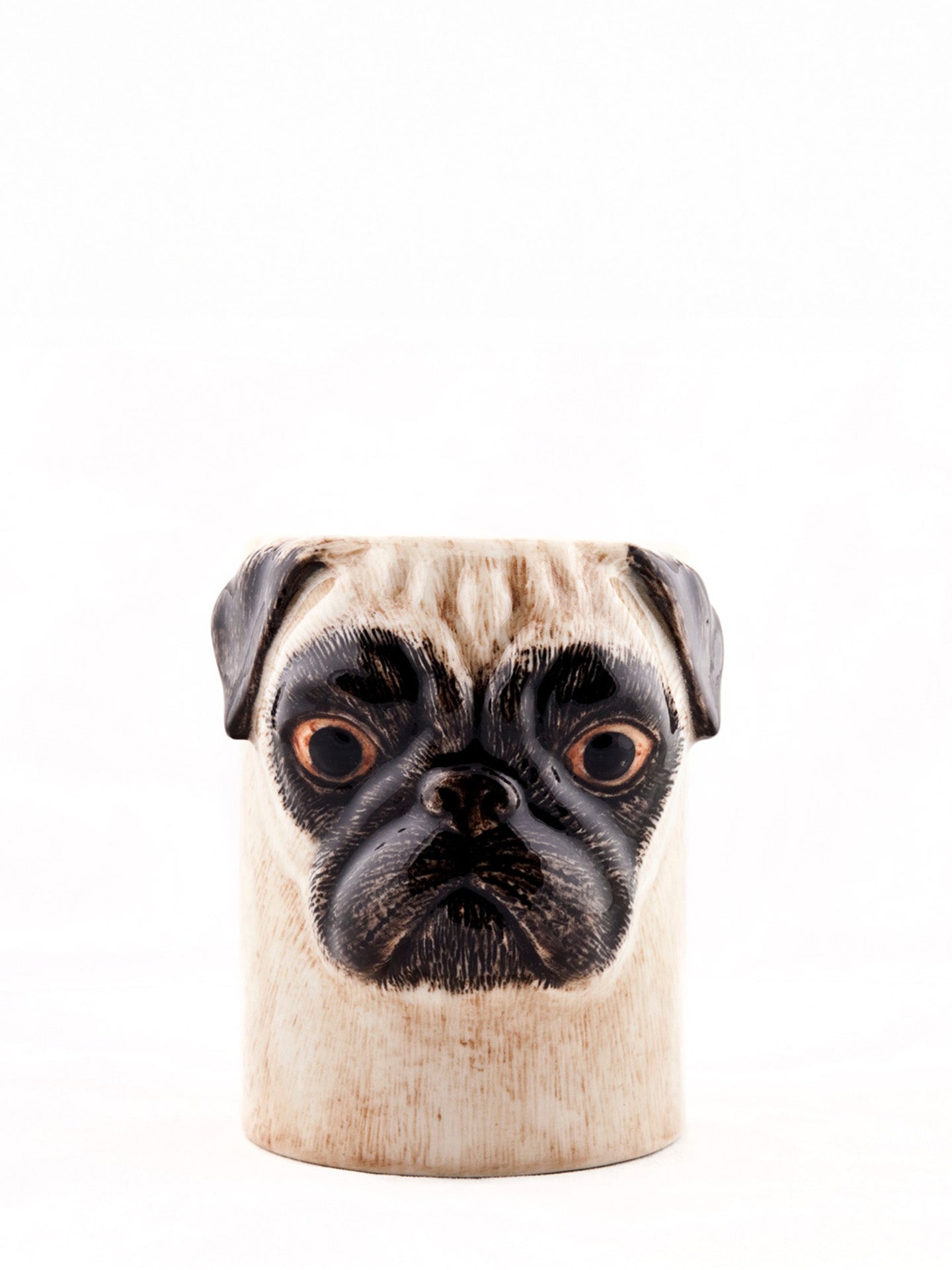 Pug pencil pot, fawn brown