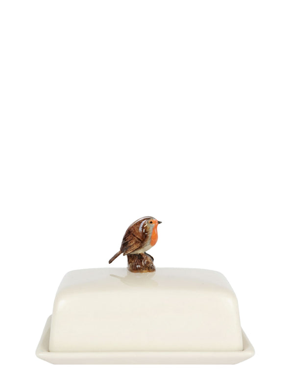 Robin butter dish