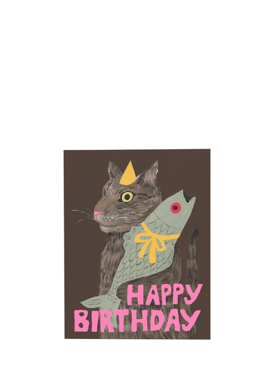 Cat's Delight fish, birthday card
