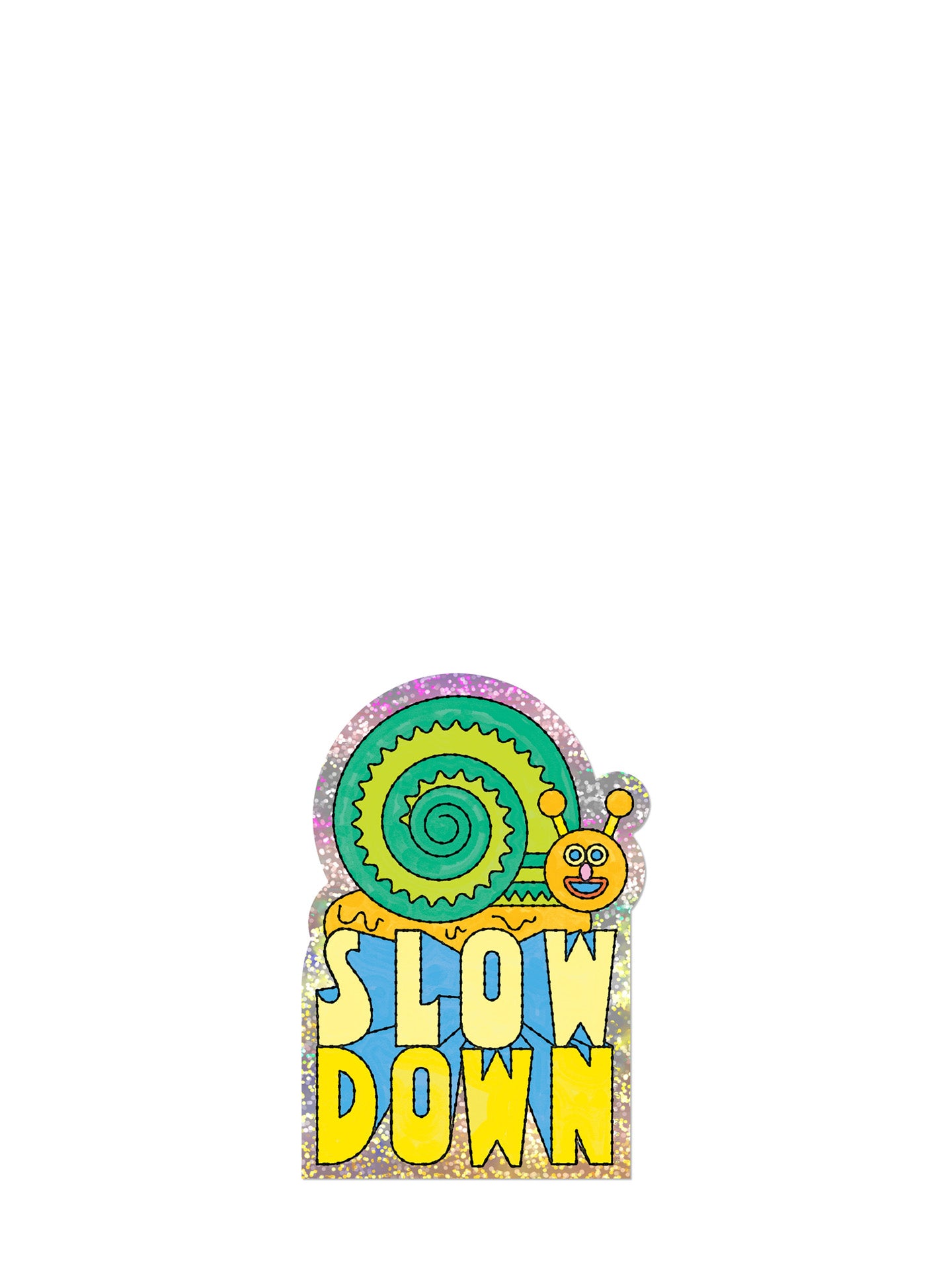 Slow down sticker