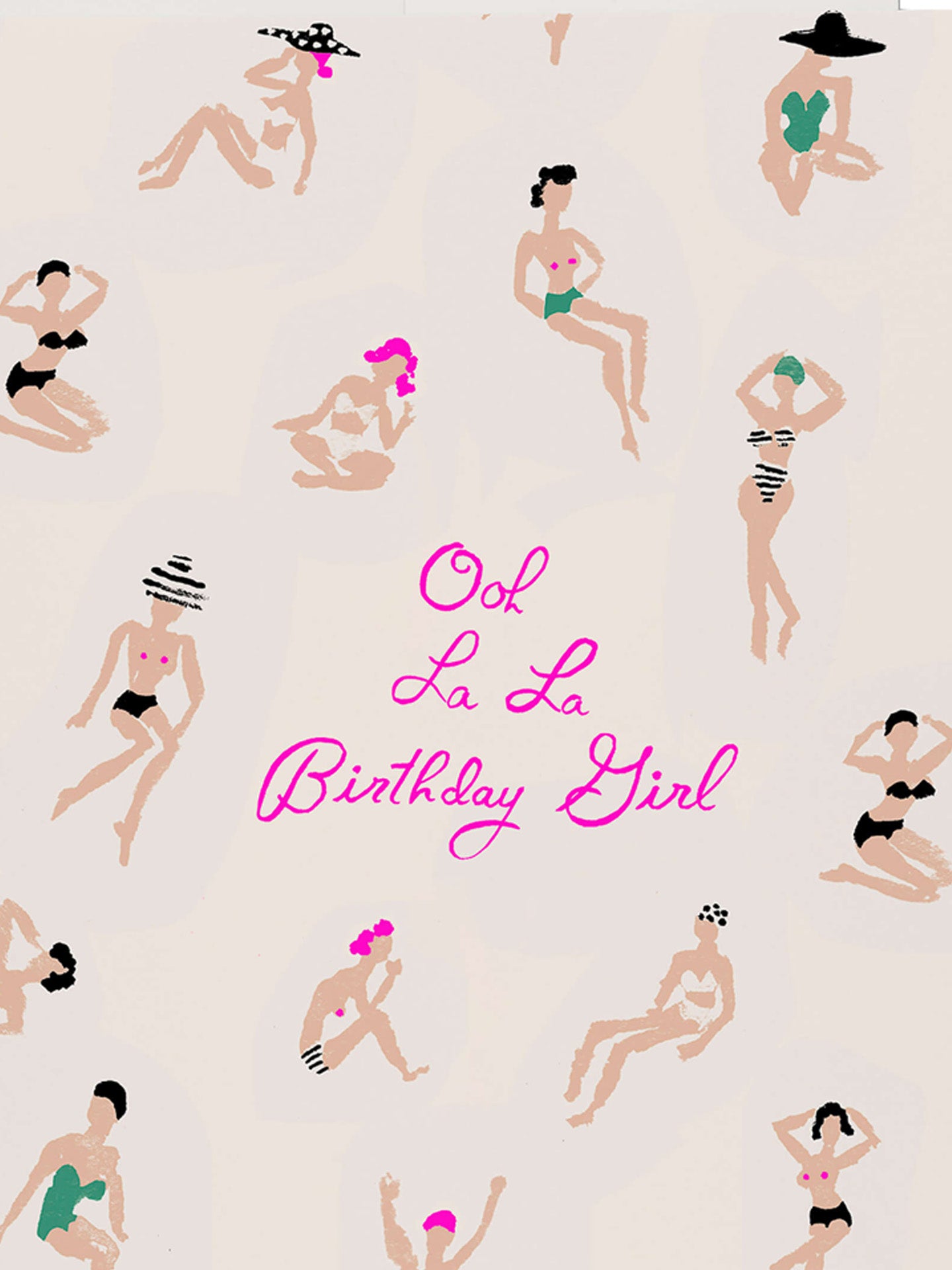 Ooh la la girl birthday card