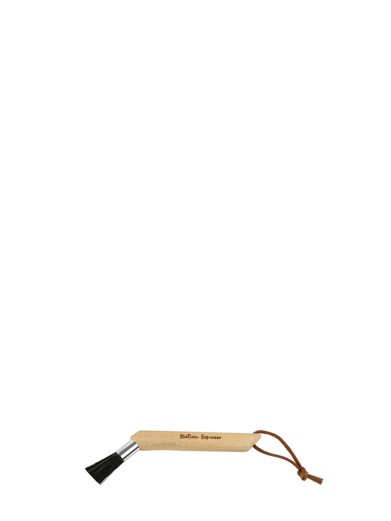 Espresso brush with curved handle