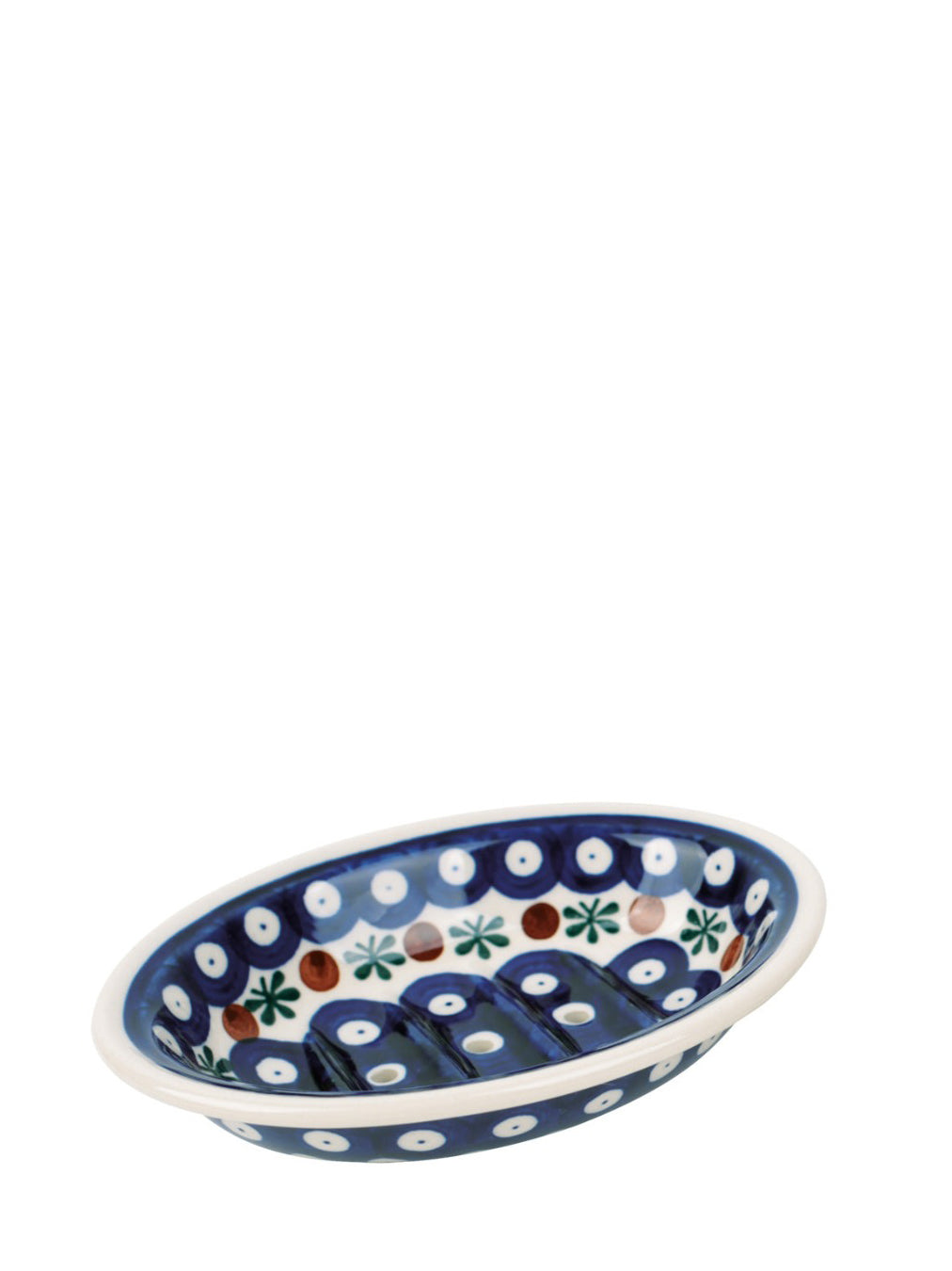Ceramic soap dish, dark pattern