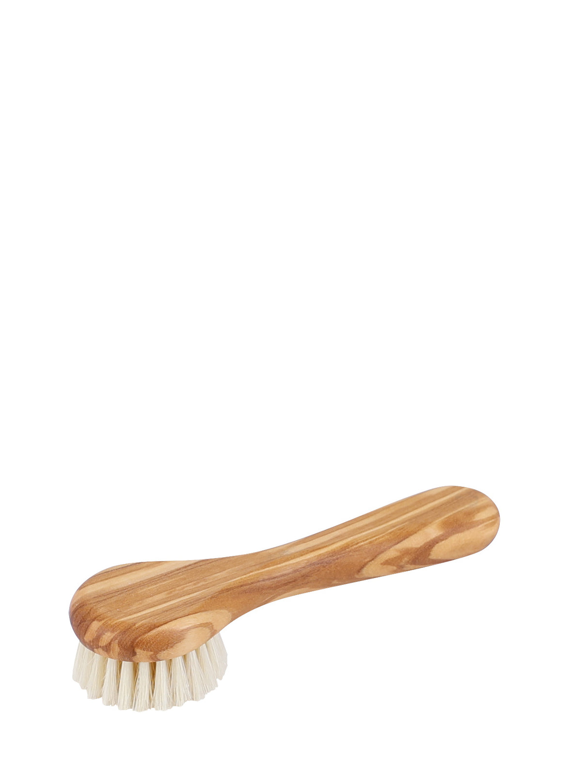 Face brush with handle, olive wood
