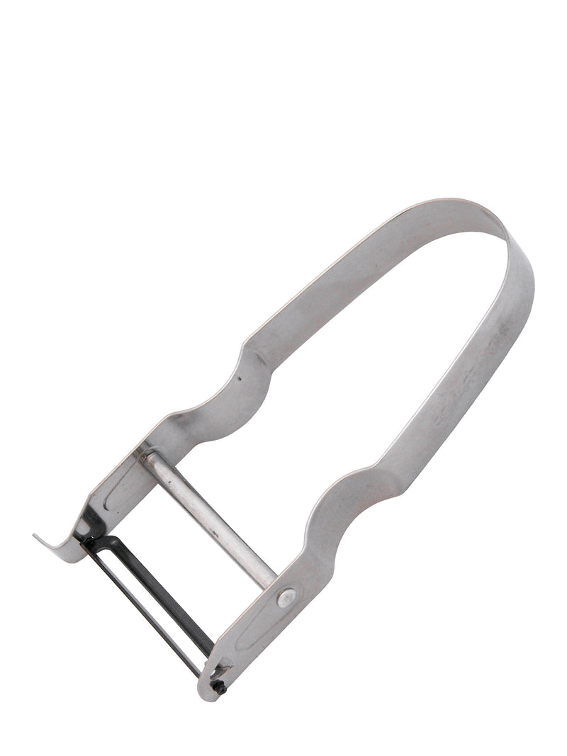 Peeler with a white handle on a white background