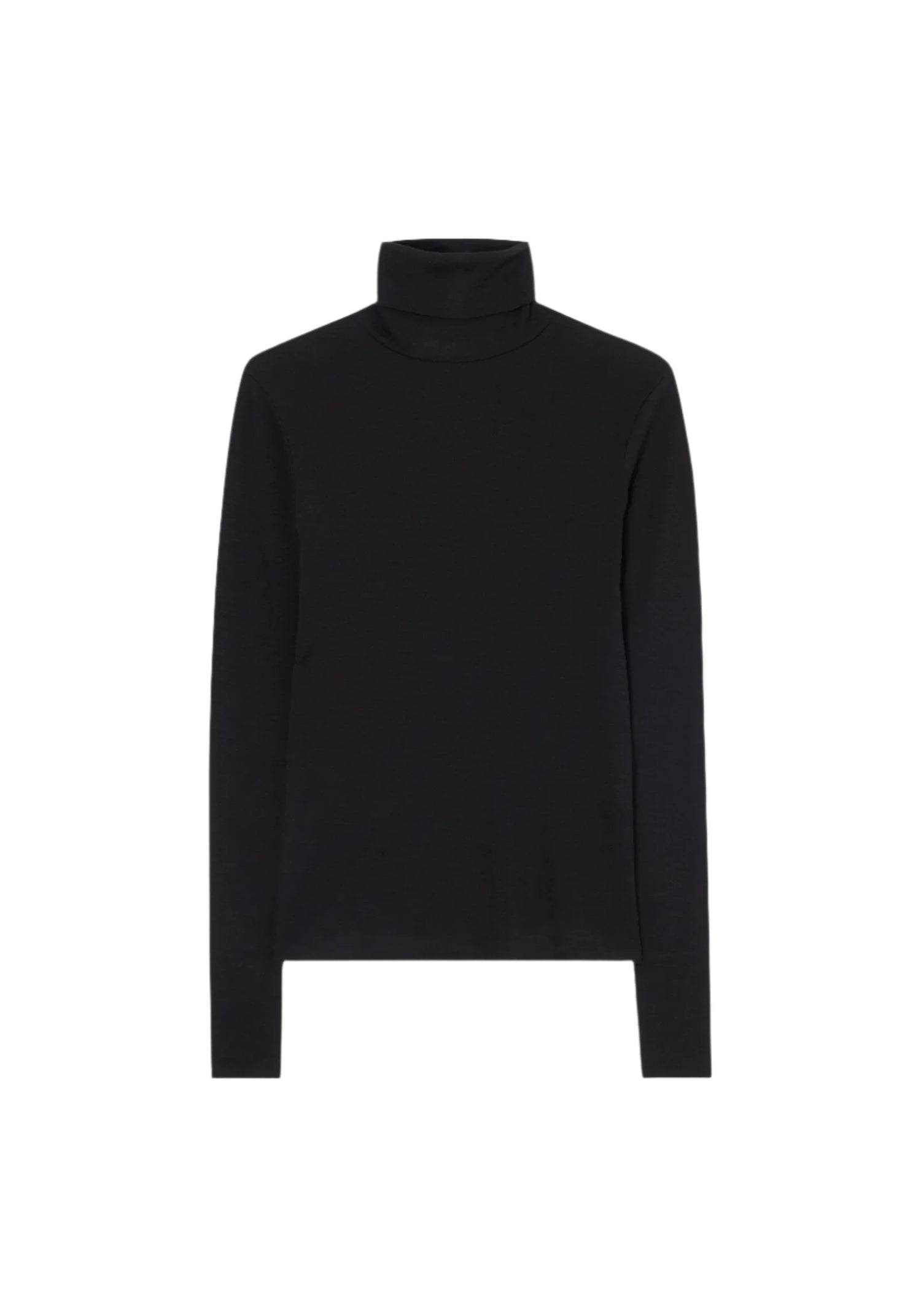 Fine wool turtleneck, black