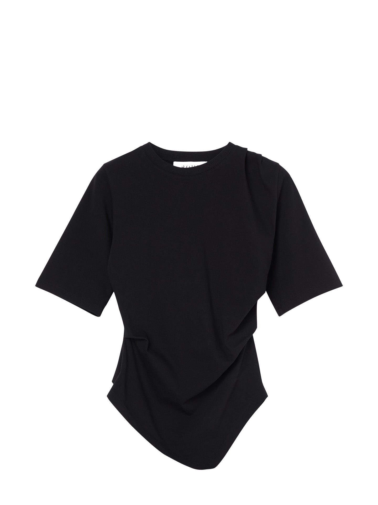 Reinvented twisted t-shirt, black