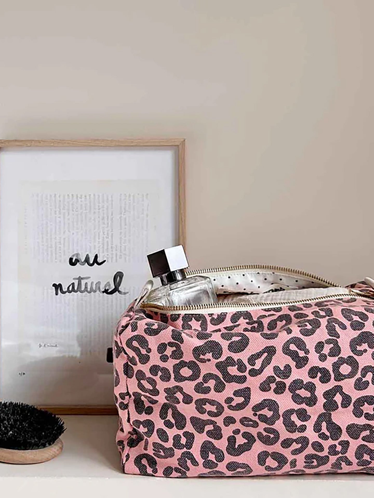 Toilet bag vic print graou, strawberry