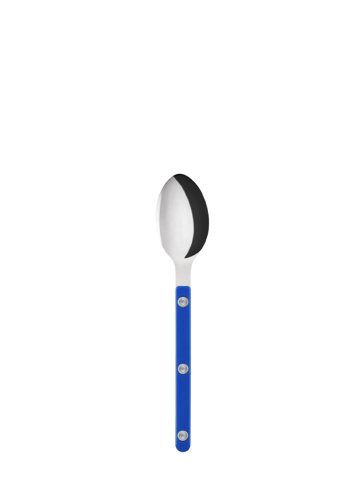 The tea spoon from the Bistrot collection in lapis blue is a new interpretation from the cutleries of the Parisian cafés and bistros. Stylish and fun, still practical and minimalist, this will fit perfectly with contemporary looks with just little spoonful of French chic.