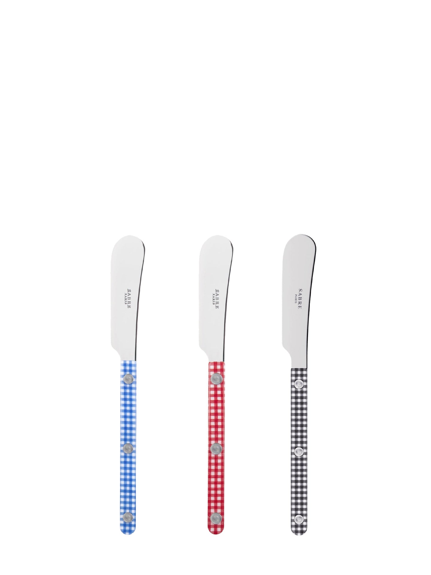Bistrot gingham spreader, black, blue or red