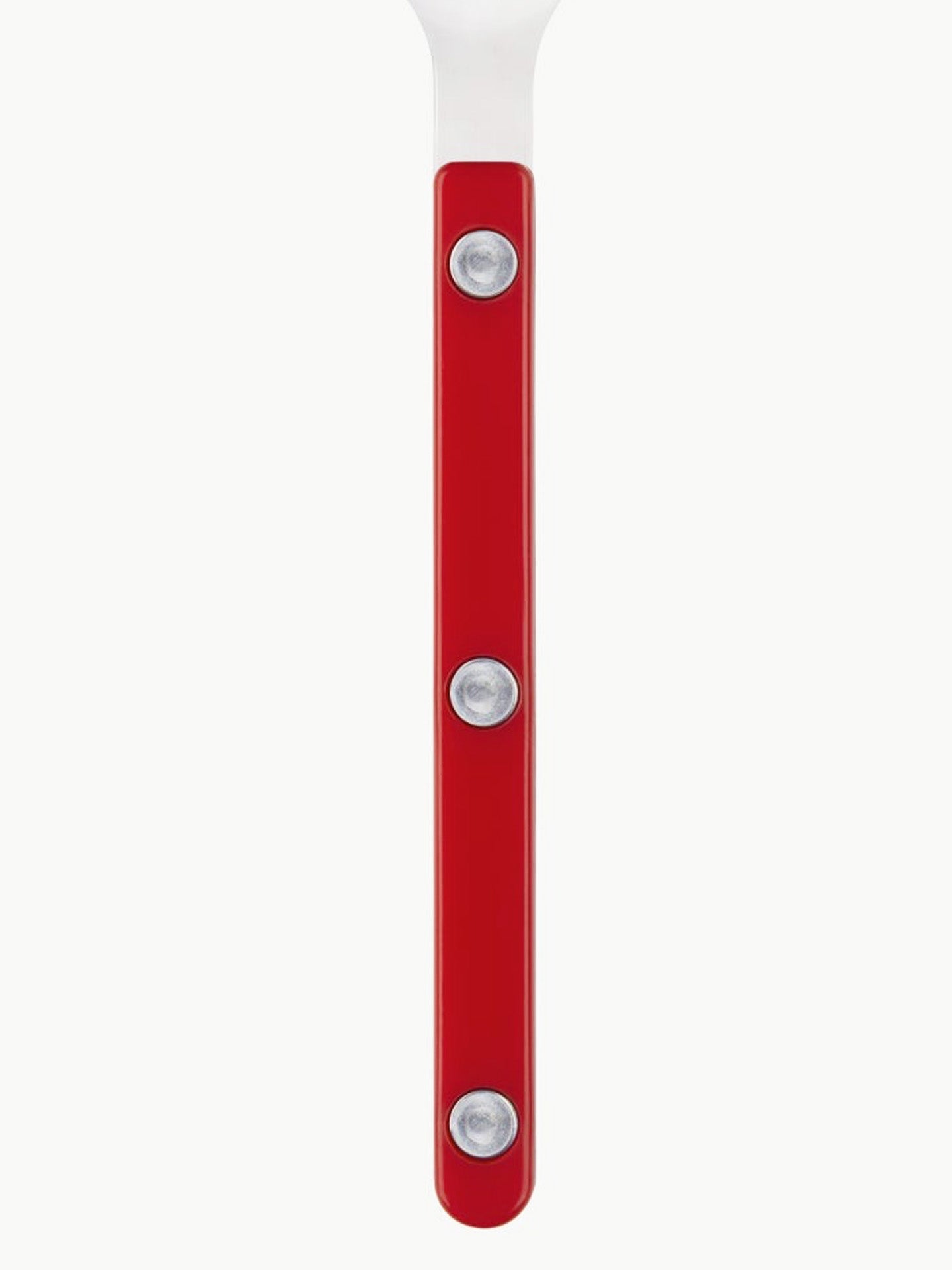 The fire-engine red is a classic colour of the French bistros. The stainless steel and acrylic handle combo is dishwasher safe so the cutleries in the red Bistro series are easy to clean!