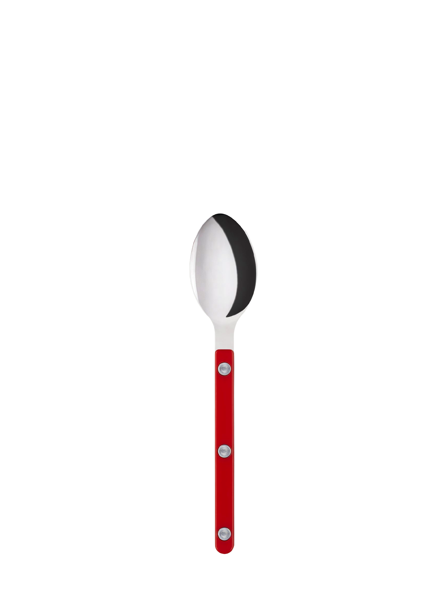 The tea spoon from the Bistrot collection in red is a new interpretation from the cutleries of the Parisian cafés and bistros. Stylish and fun, still practical and minimalist, this will fit perfectly with contemporary tableware with just little spoonful of French chic.