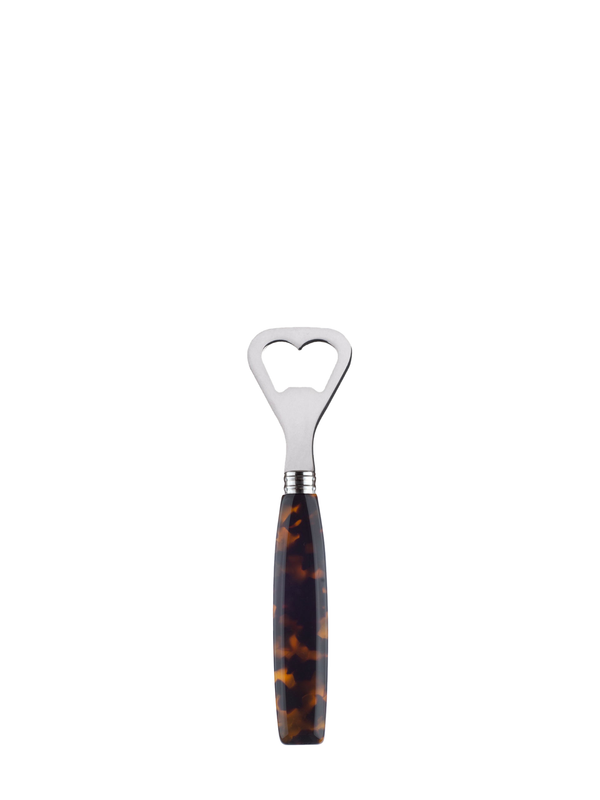 Djembe bottle opener, faux tortoise