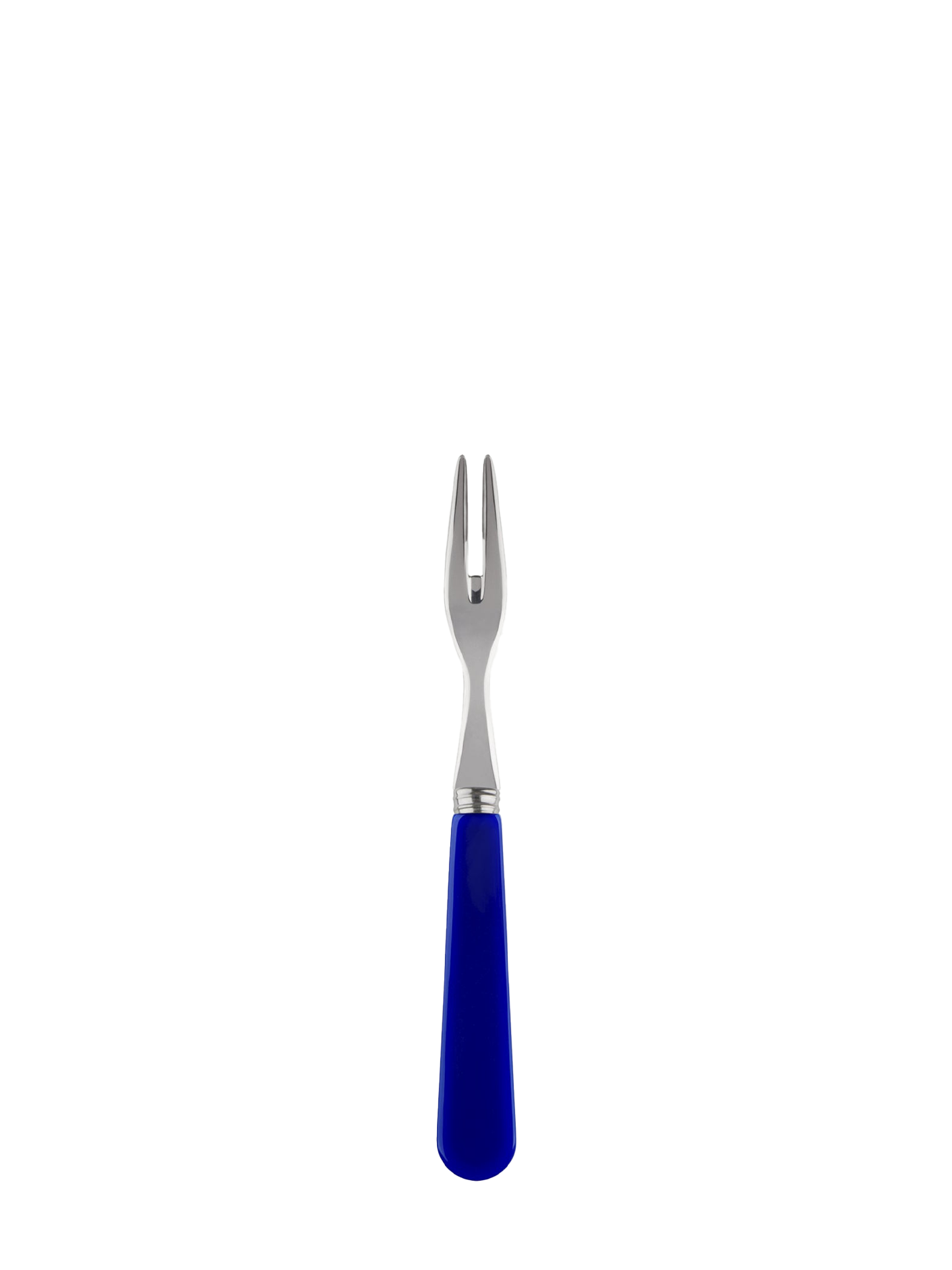 The lapis blue cocktail fork from the Duo series by Sabre Paris