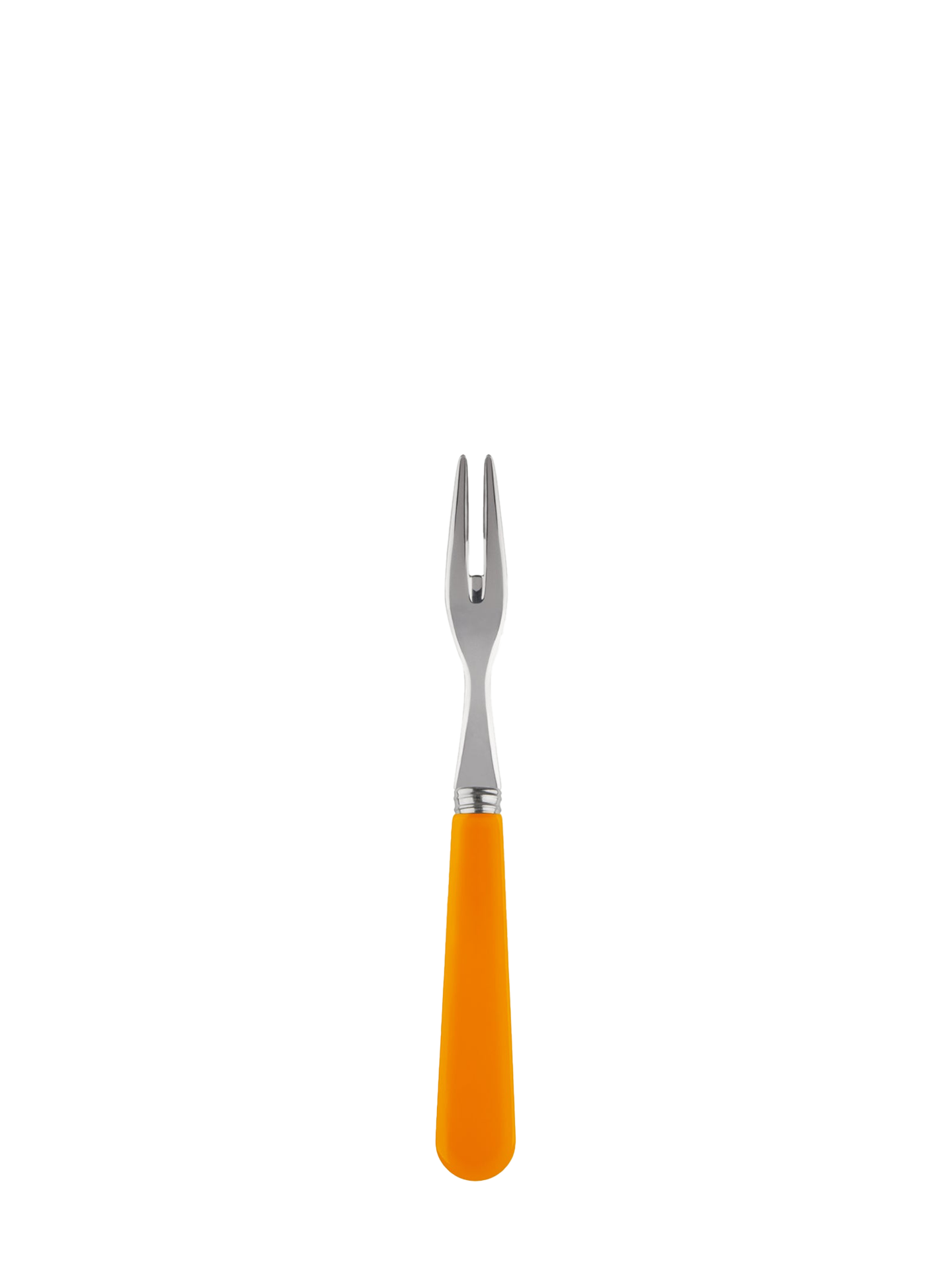 The bright orange cocktail fork from the Duo series by Sabre Paris is summer's must-have!