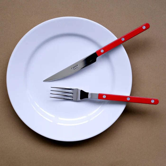Bistrot dinner knife, solid red