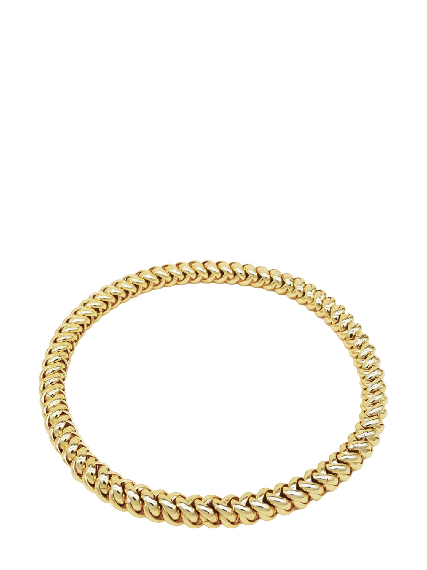 Bichou elastic chain necklace, gold or silver