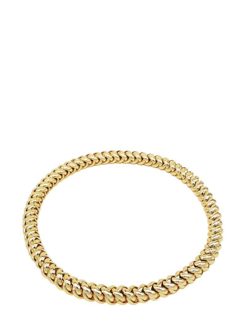 Bichou elastic chain necklace, gold or silver