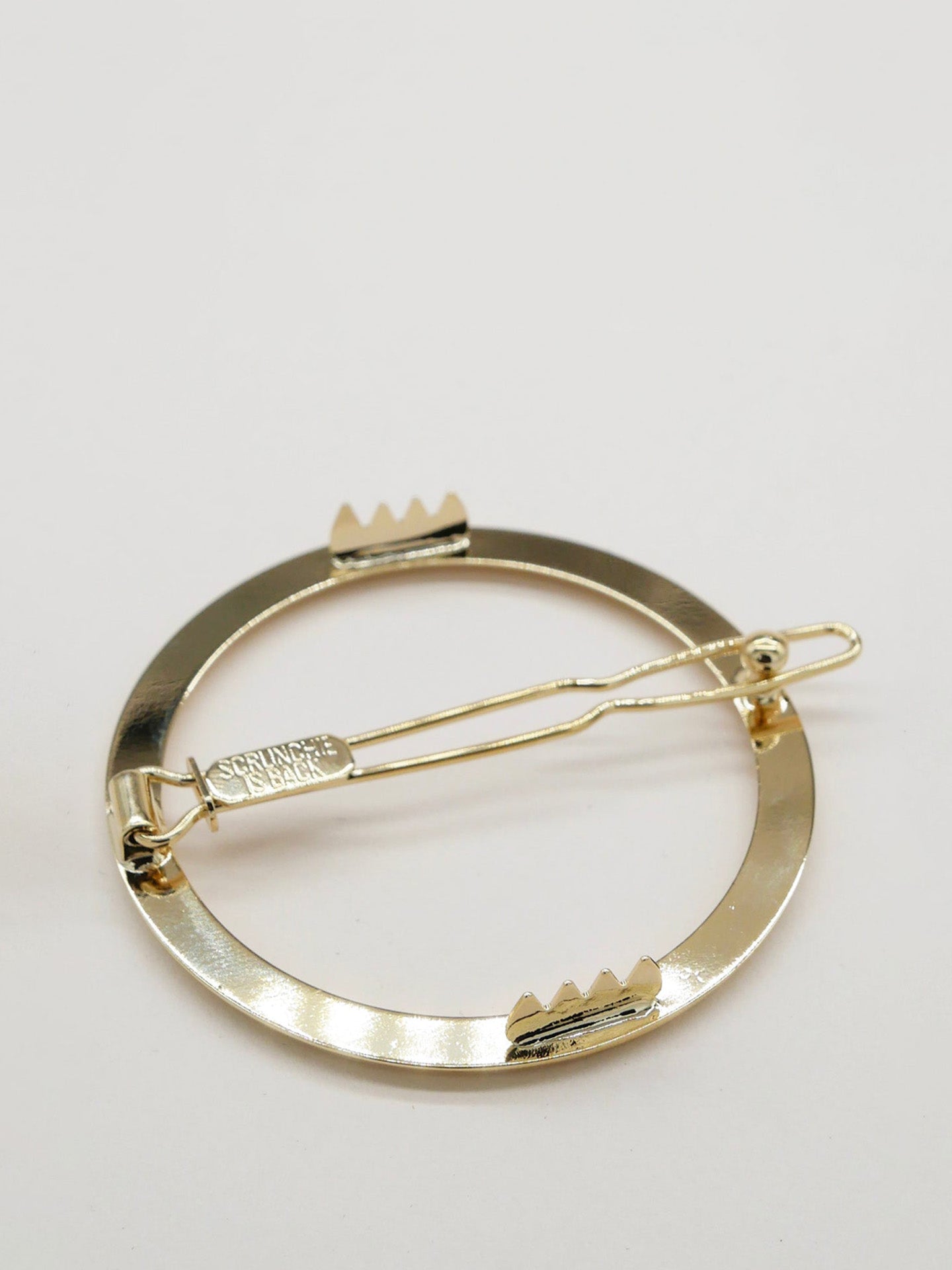 Alice round hair clip (5 cm), gold or silver
