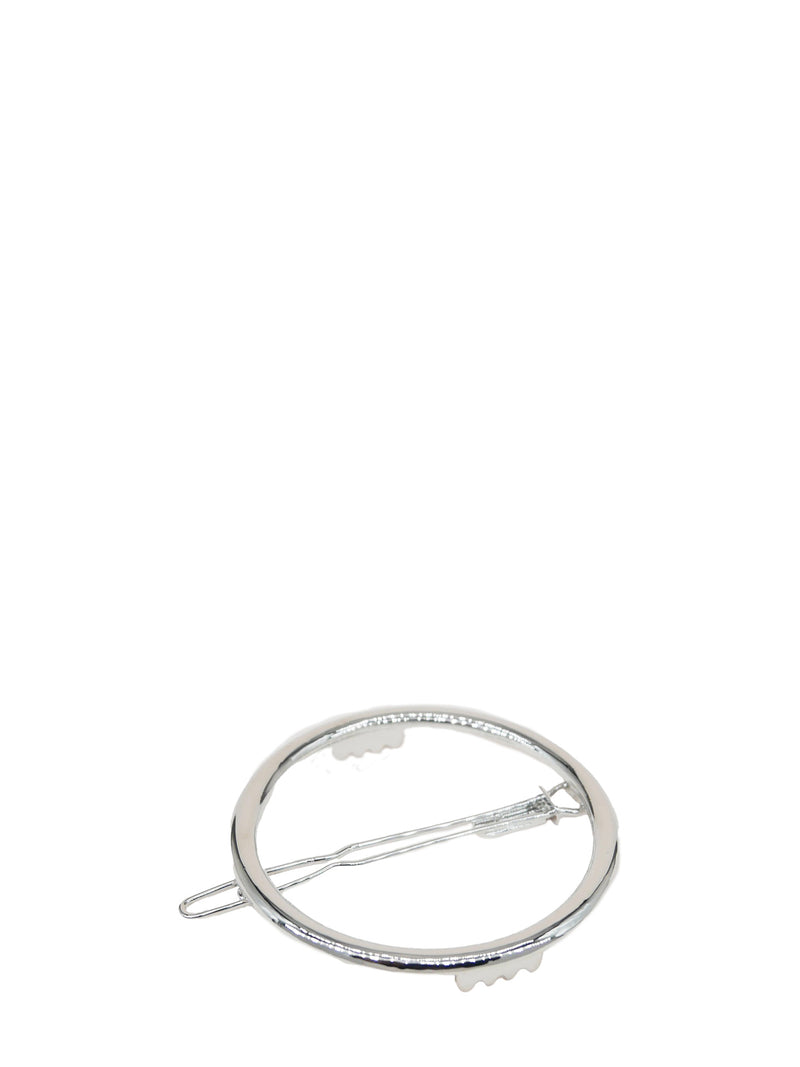Alice round hair clip (5 cm), gold or silver