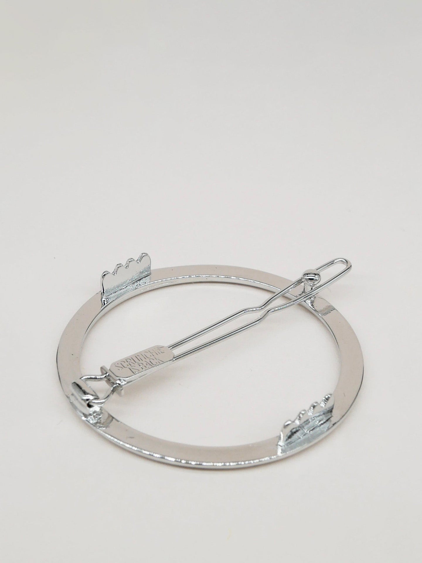 Alice round hair clip (5 cm), gold or silver