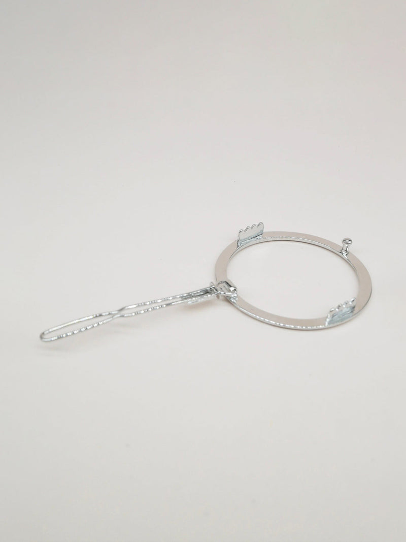Alice round hair clip (5 cm), gold or silver
