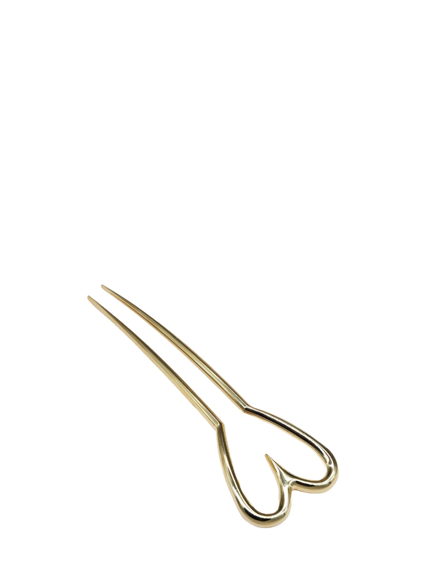 Romane heart hair pin, gold
