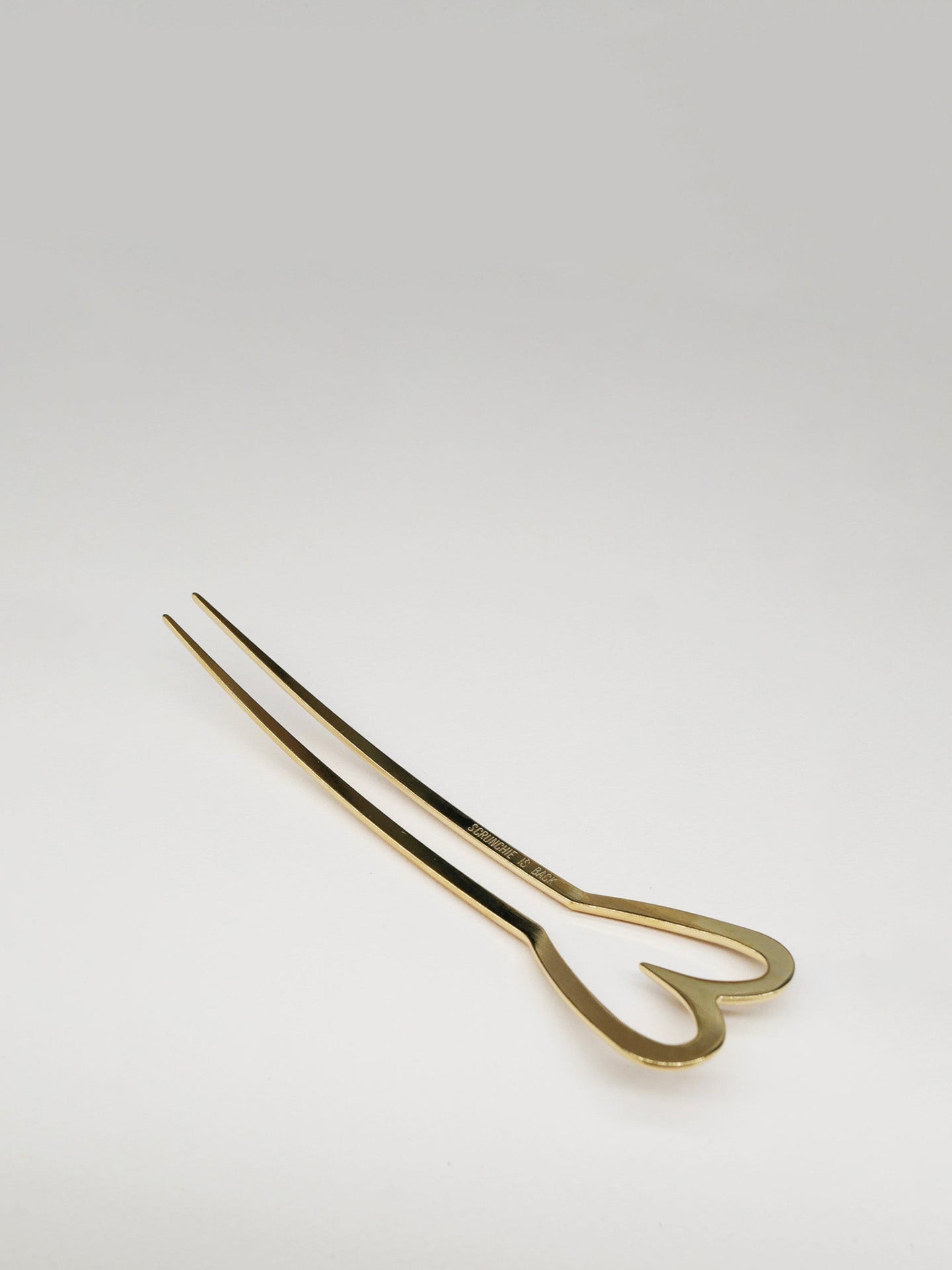 Romane heart hair pin, gold