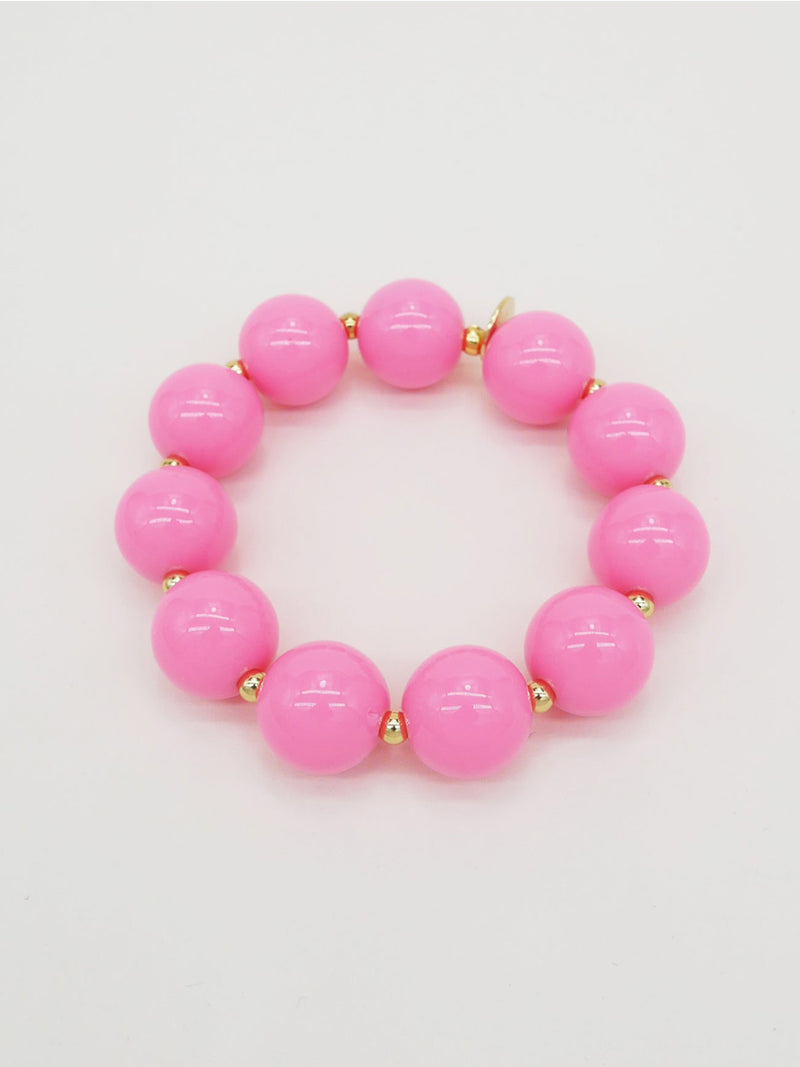 Round coloured pearl hair tie bracelets, 9 colours