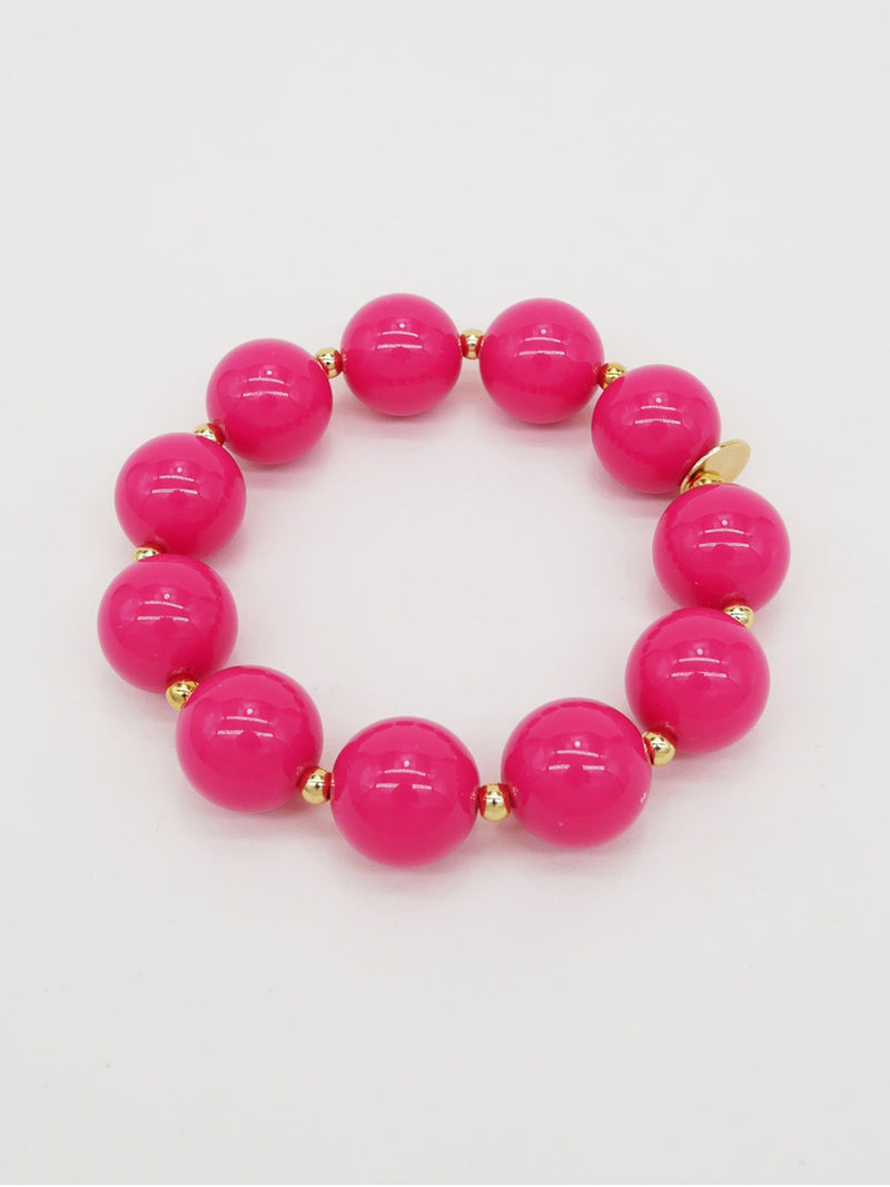 Round coloured pearl hair tie bracelets, 9 colours