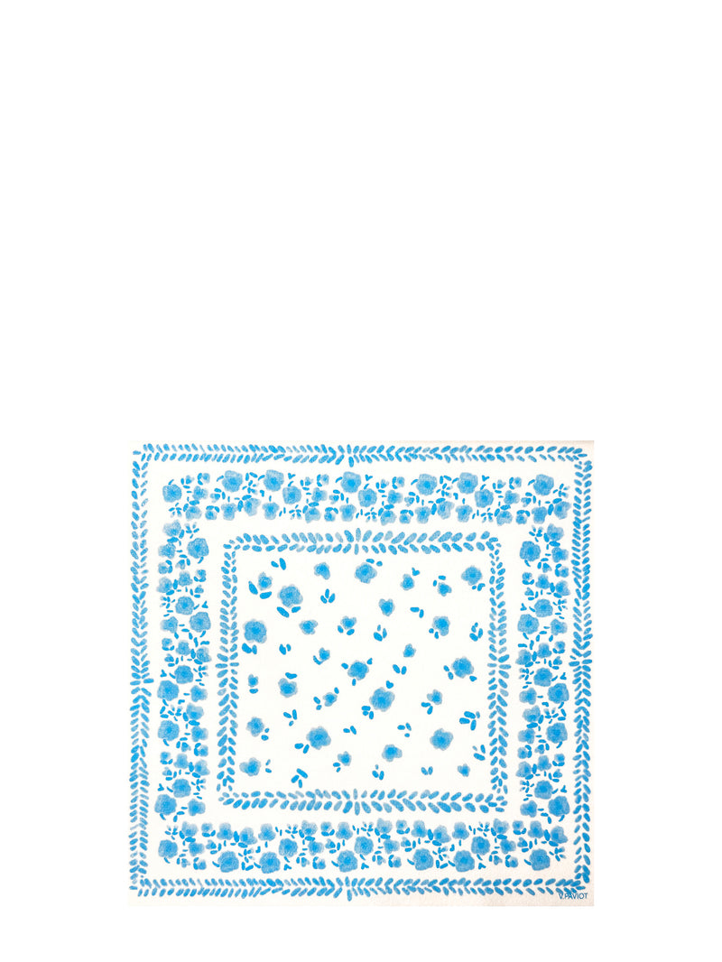 Bandana dinner napkins, blue (40 x 40cm)
