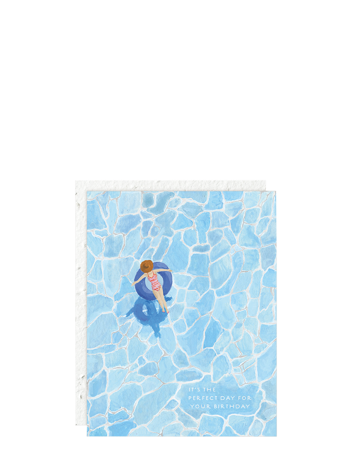 Pool the perfect day for your birthday card w/ plantable envelope