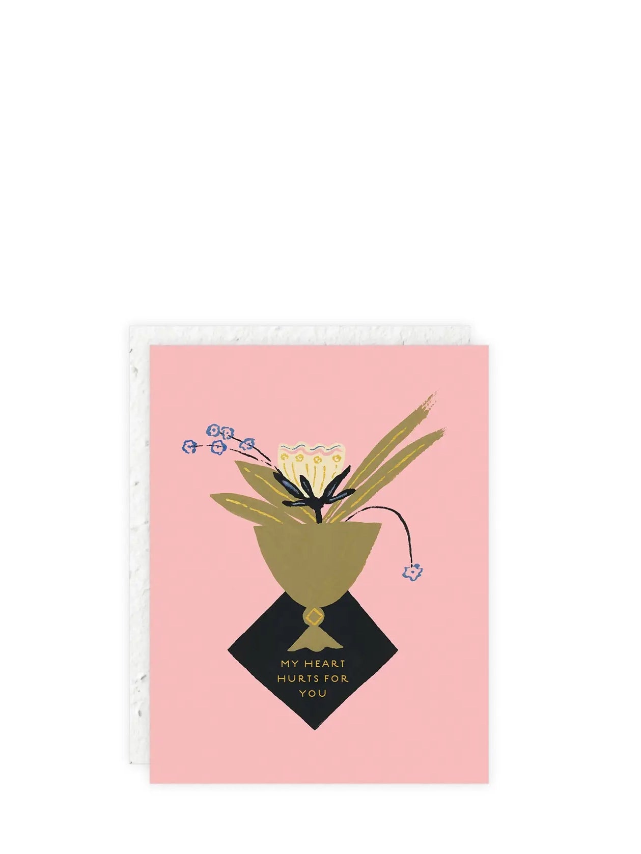 My Heart Hurts for you, sympathy card (plantable envelope)