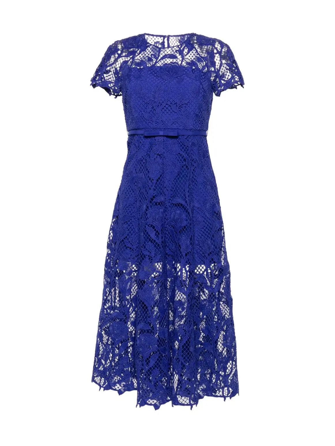 Lace Midi Dress, blue