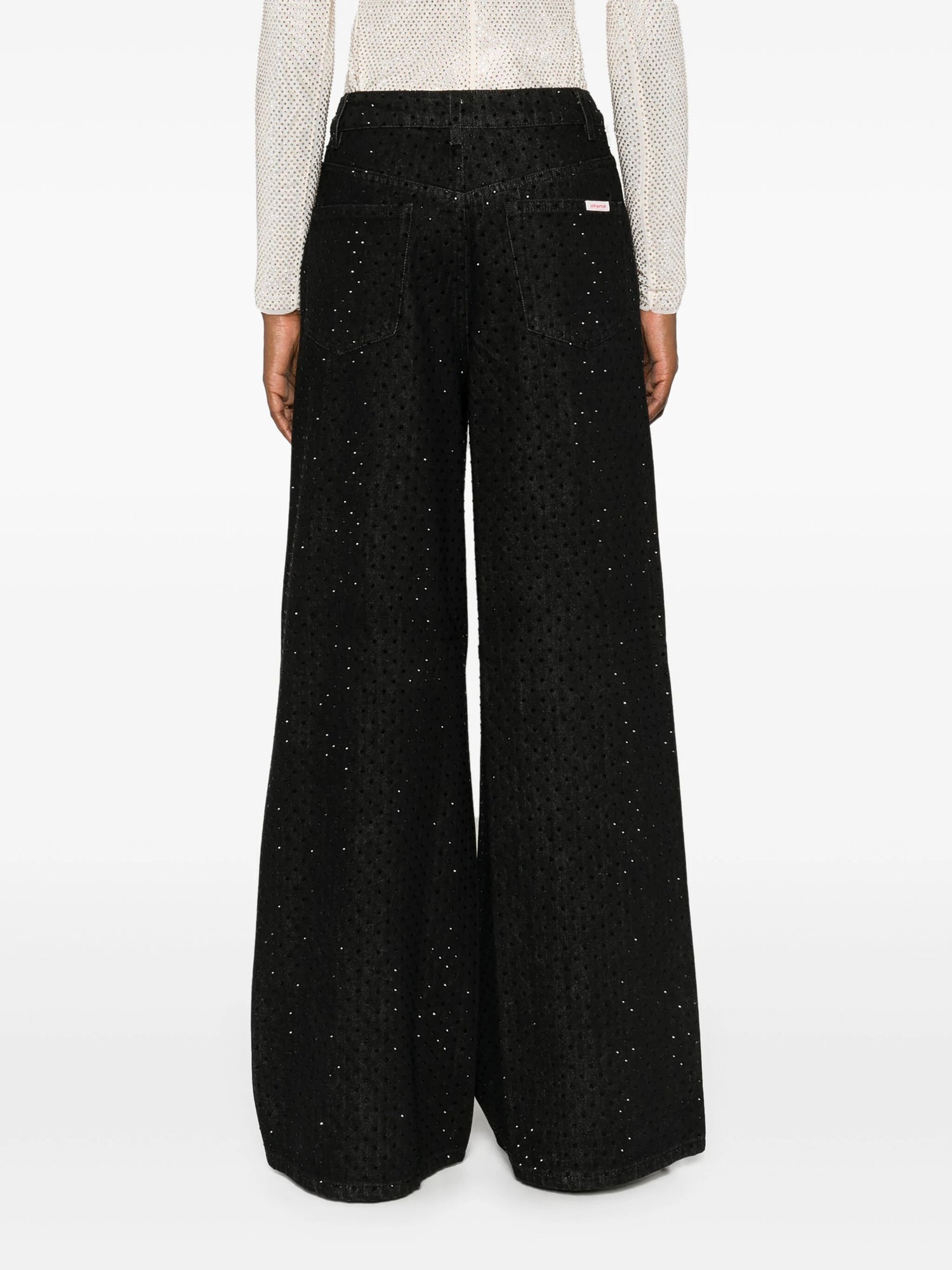 RHINESTONE JEANS, black