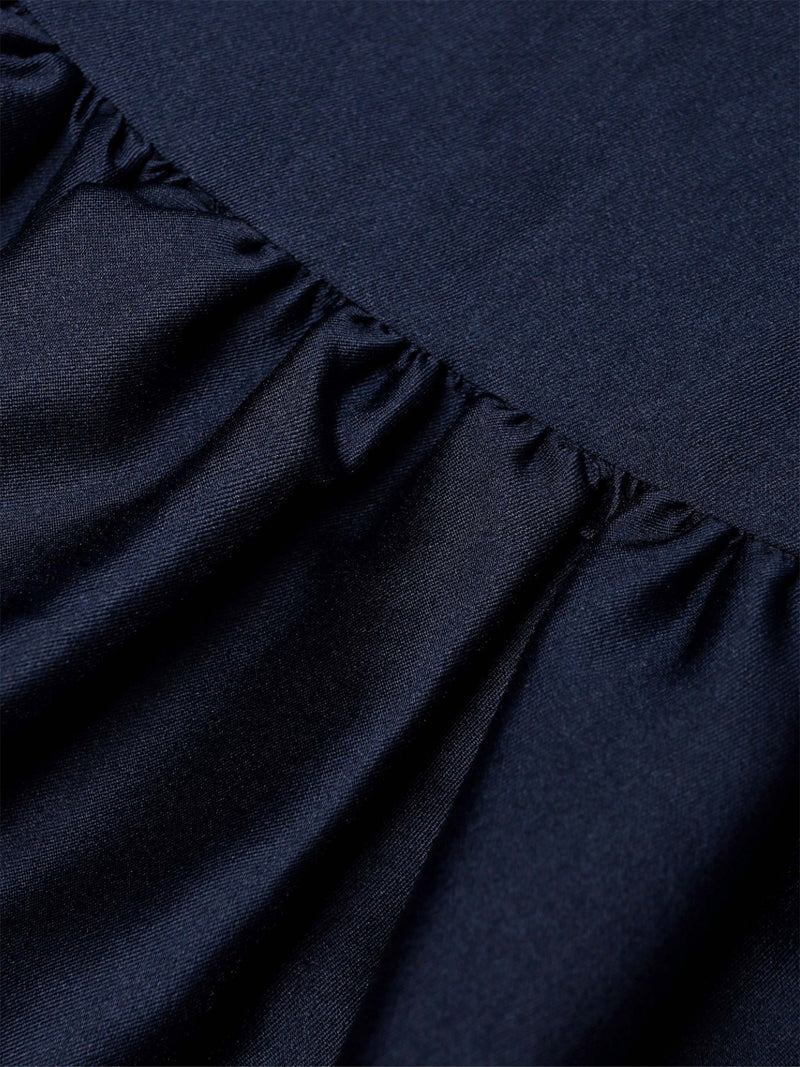 Navy blue taffeta skirt