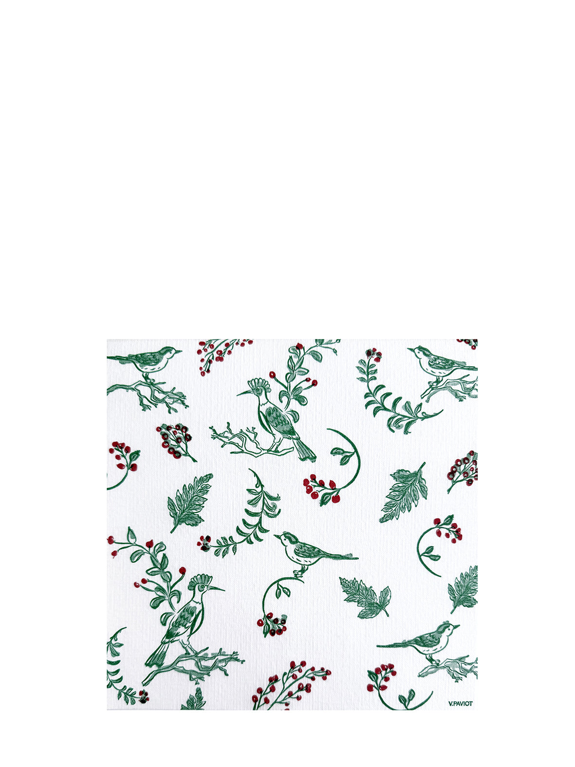 Christmas birds dinner napkin (40 x 40 cm)