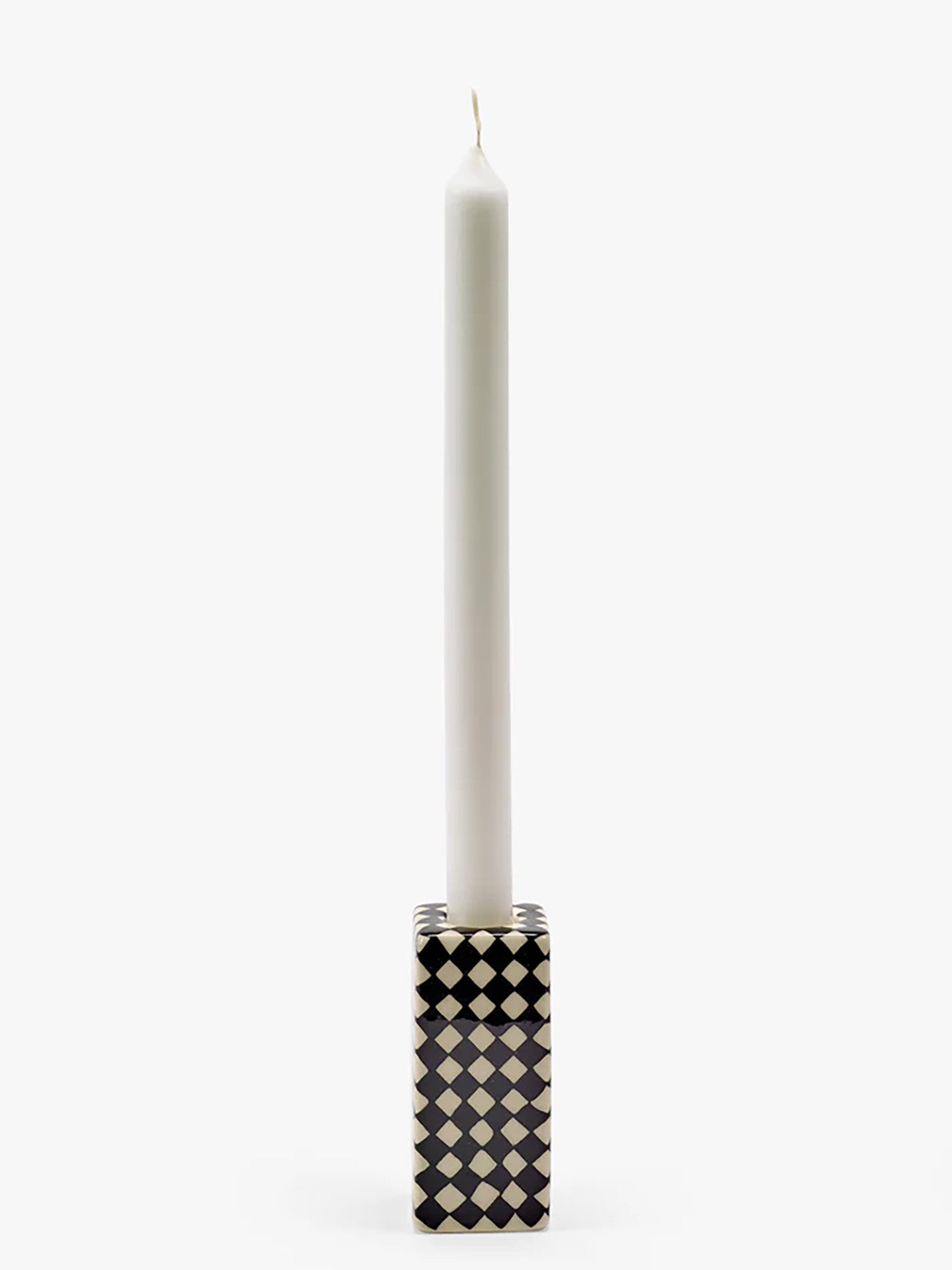 Candle holder N°1, black-white