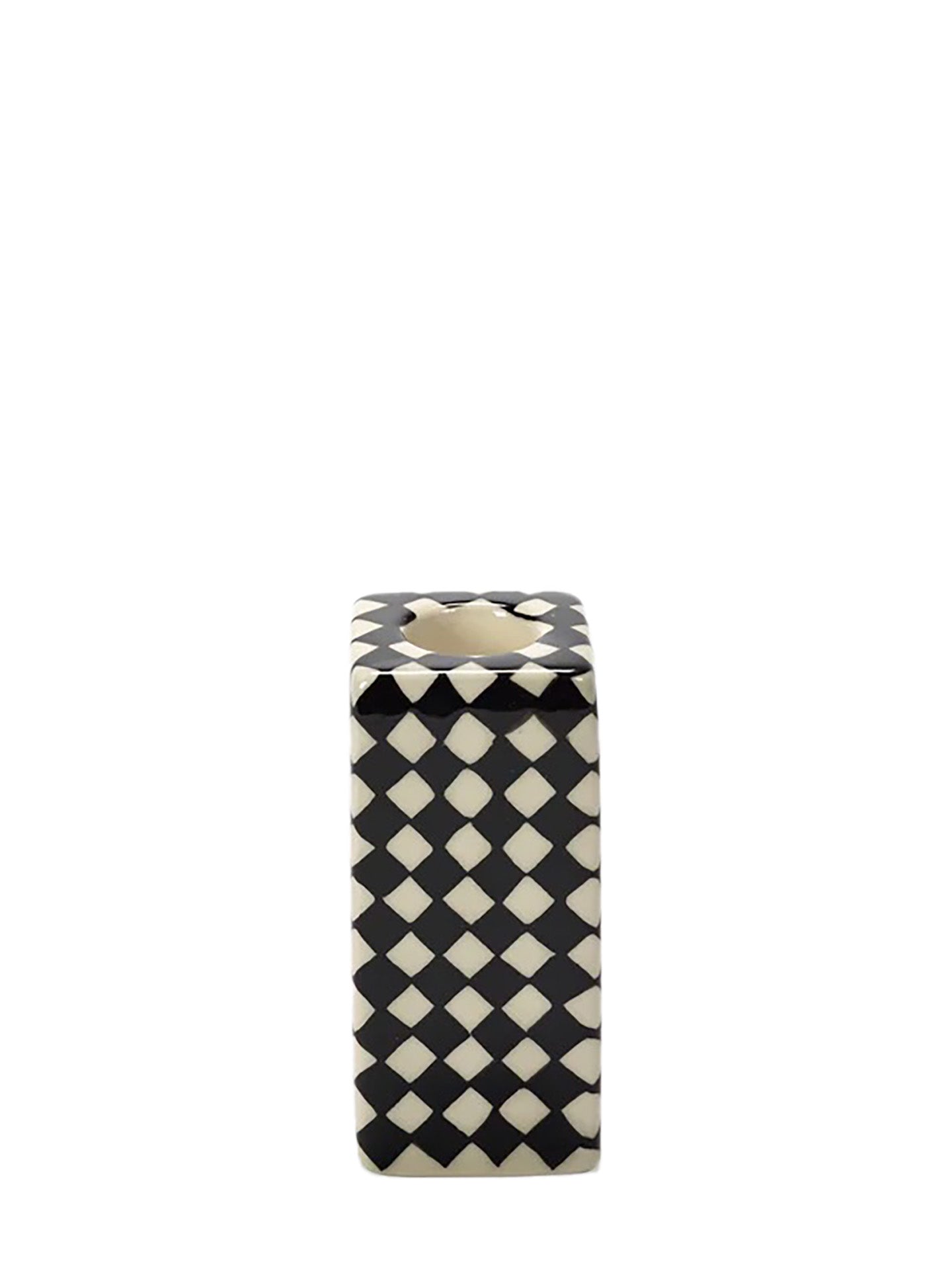 Candle holder N°1, black-white