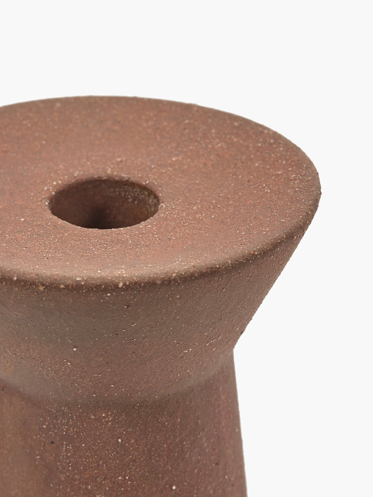 Ceramic Marie-Ann small candle holder, red/brown (16,5cm)