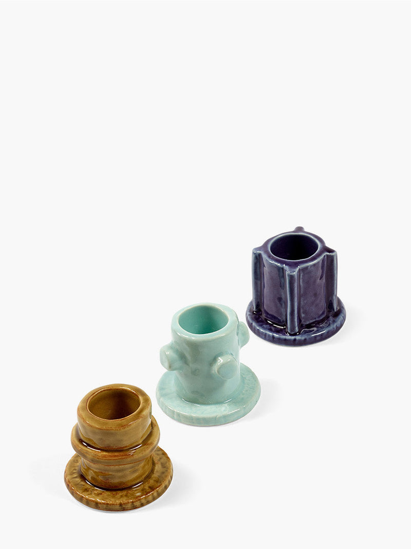 Molly 01 ceramic candle holder, 3 colours