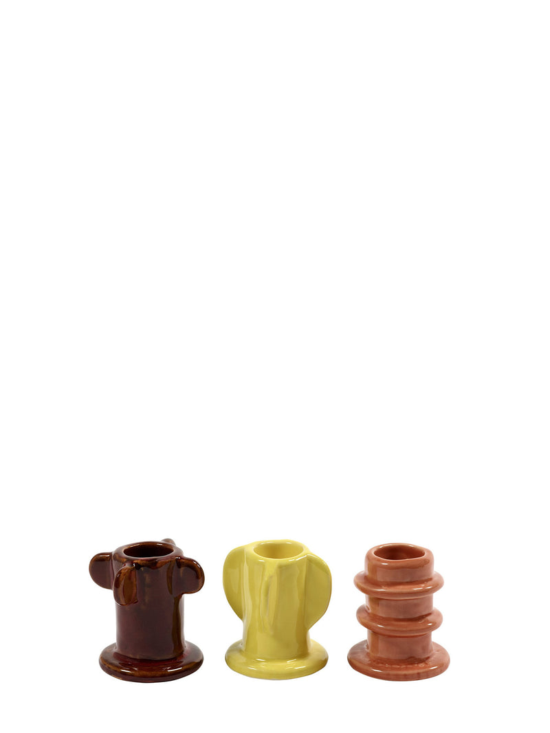 Molly 02 ceramic candle holder, 3 colours