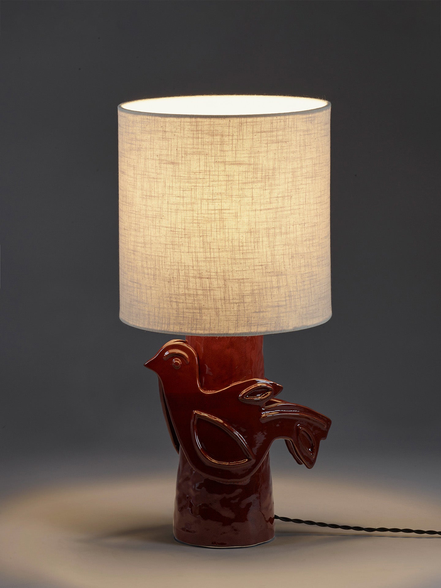 Paloma ceramic table lamp, red