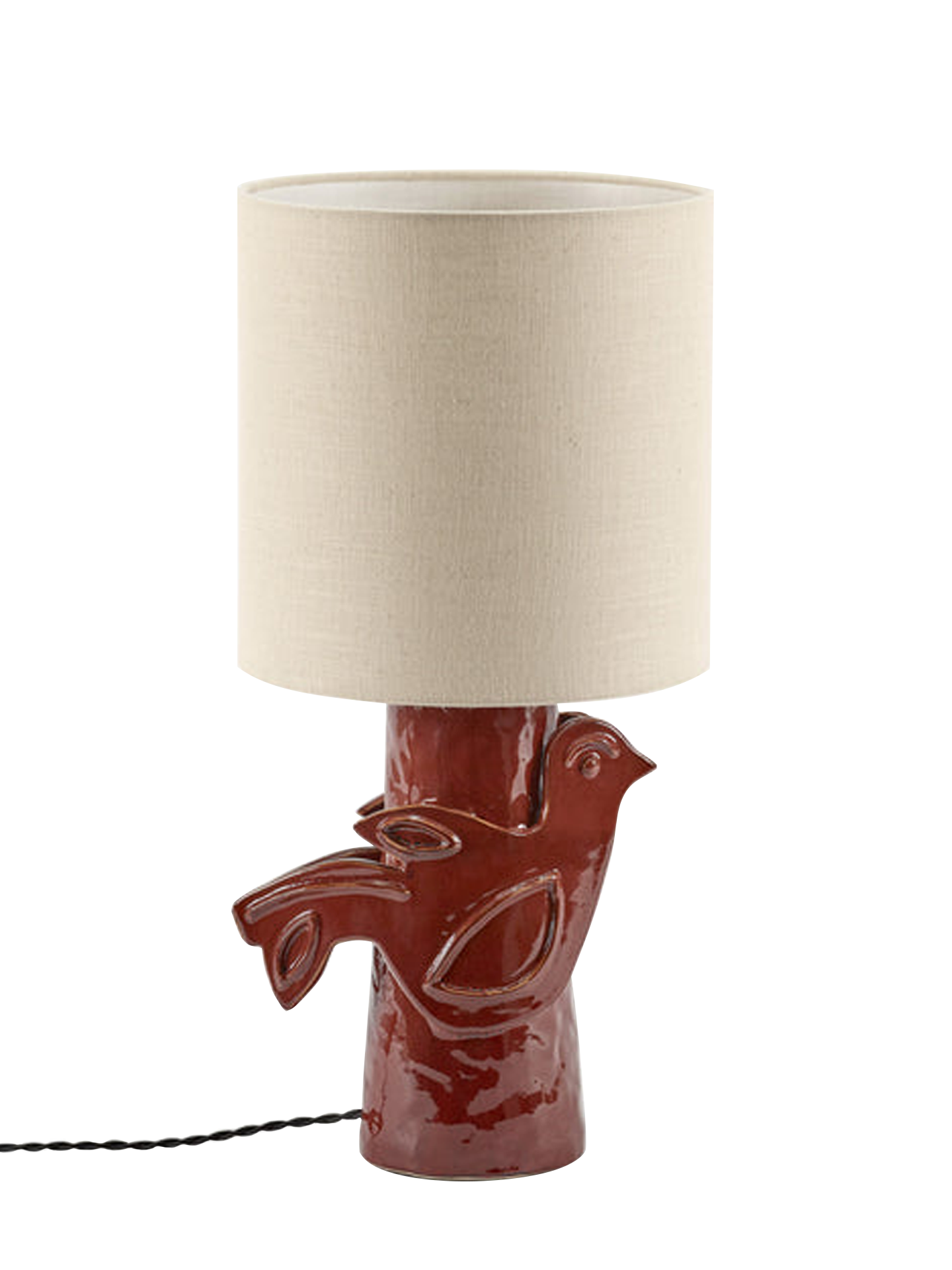 Paloma ceramic table lamp, red