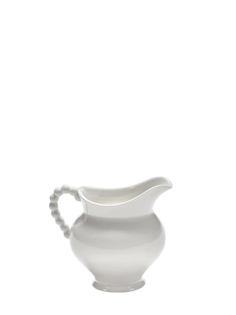 Milk jug Perle Fine, white (10,5cm)