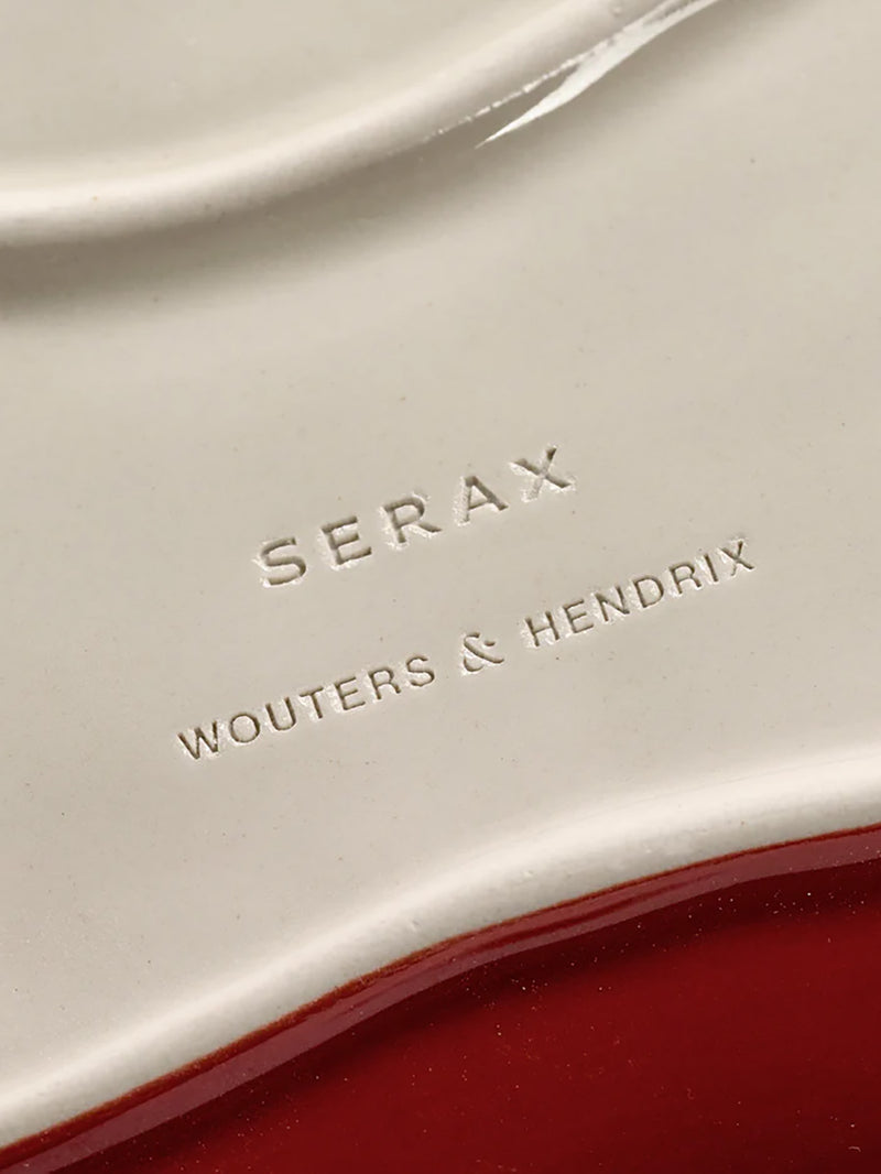 Lips serving dish, red & white (22cm)