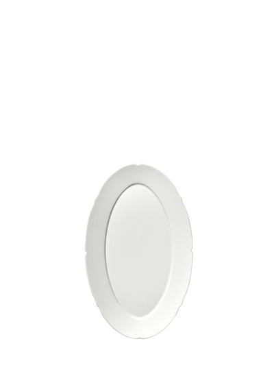 Silhouette medium oval plate, soft white (24,5cm)