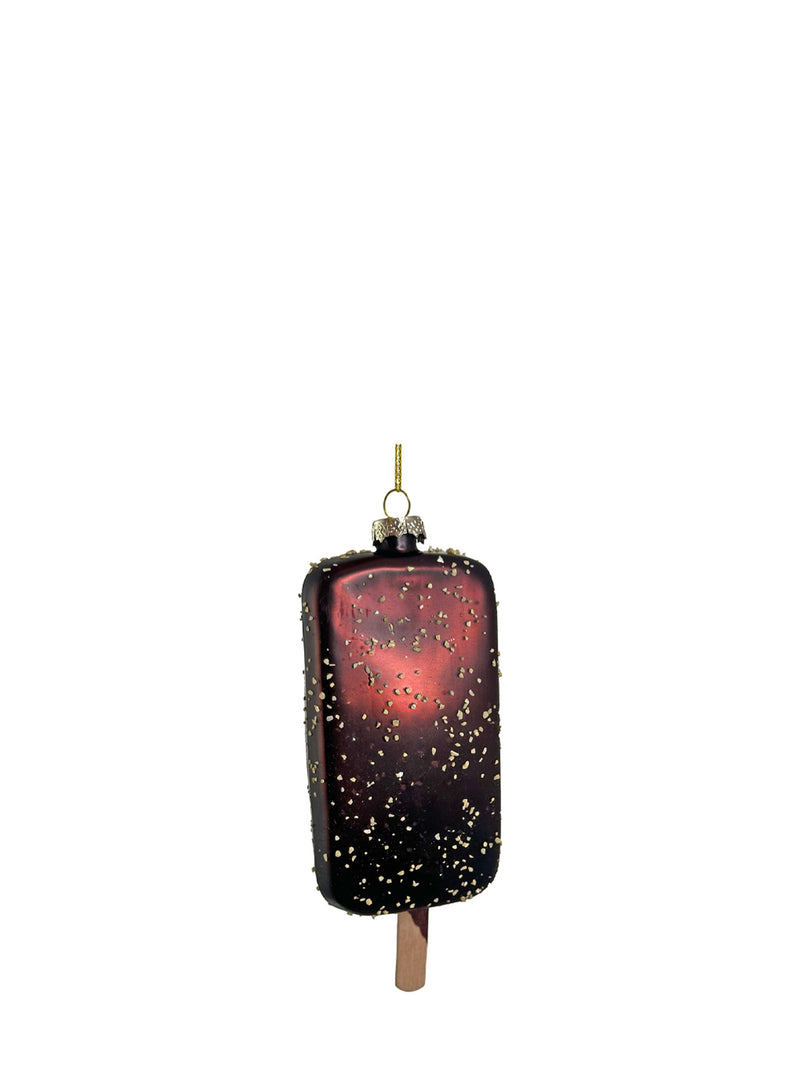 Chocolate ice cream on a stick glass ornament (14 cm)