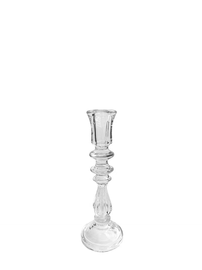 Glass candle holder, tall (28 cm)