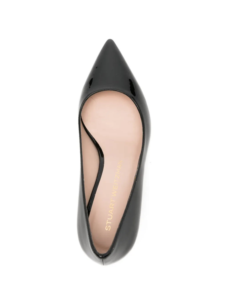 Black pointed-toe high heel shoe by Stuart Weitzman
